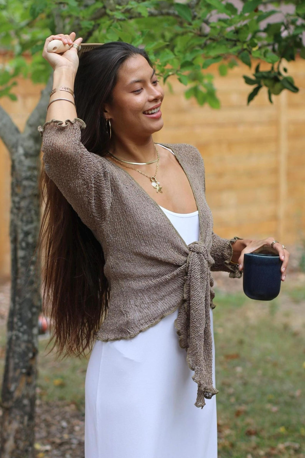 Mila Mesh Cardigan - view 3